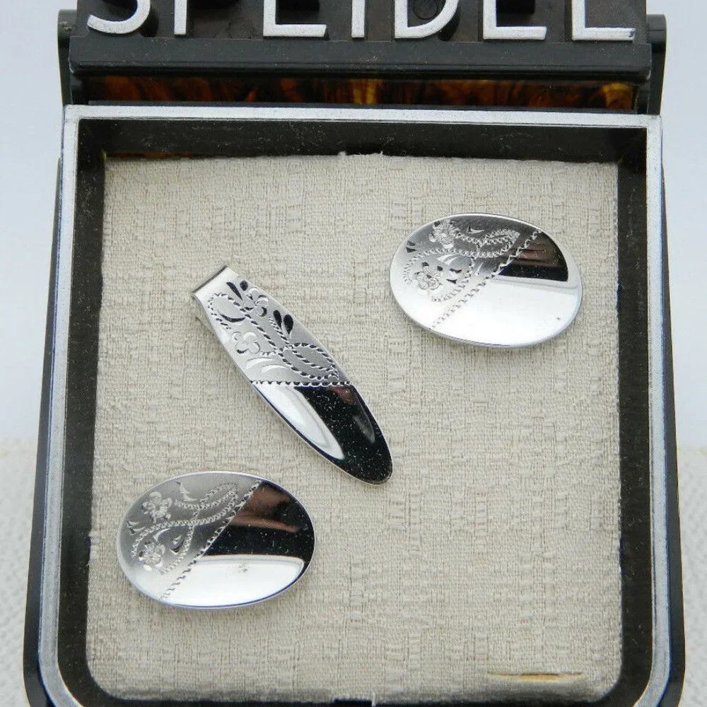 Vintage Silver Tone SPEIDEL Floral Embossed